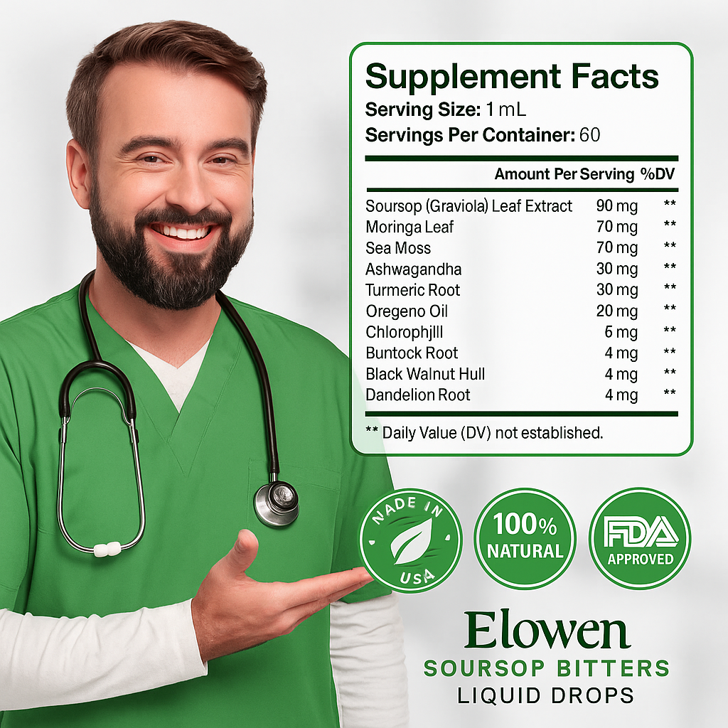 Elowen Soursop Bitters Liquid Drops 10 in 1