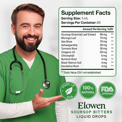 Elowen Soursop Bitters Liquid Drops 10 in 1